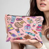 Cute Cartoon Makeup Bag — Aesthetic Large Travel Cosmetic & Toiletry Organizer Pouch for Women and Girls