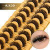 3D Faux Mink Wispy Cat-Eye False Eyelashes – 10 Pairs, Layered Natural-Look Lashes (15–20 mm / 0.59–0.79 in)