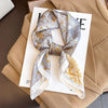 Satin-Look Square Scarf 27.6 x 27.6 in (70 x 70 cm) Cat Print Headscarf, Neck Wrap & Bandana for Women