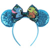 Disney Lilo & Stitch Mickey Mouse Ears Headband, Sequined 5-inch (12.7 cm) Bow Hairband for Women, Girls & Kids