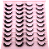 20 Pairs 3D Mink-Effect False Eyelashes Natural Long Full Strip Lashes (10–15 mm / 0.4–0.6 in) DIY Makeup Kit