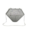 Silver Crystal Evening Clutch Acrylic Rhinestone Handbag for Wedding & Party