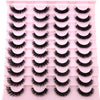 20 Pairs 3D Mink-Effect False Eyelashes Natural Long Full Strip Lashes (10–15 mm / 0.4–0.6 in) DIY Makeup Kit