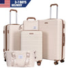 3-Piece Hardside Luggage Set 28/24/20 in ABS Suitcases with TSA Lock & 360° Double Spinner Wheels