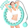 Weighted Hula Hoop for Adults - 24 Detachable Segments, Pink | Waist Training & Home Fitness