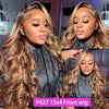 Body Wave Ombre Human Hair Lace Front Wig - HD Transparent 13x6 & 13x4 Lace, Remy Brazilian (1B/30, P4/27)