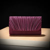 Pleated Gold Satin Envelope Shoulder Crossbody Bag - Evening Clutch for Weddings & Parties