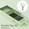 W-Shape Premade Fan Eyelash Extensions 3D-8D, Natural Soft Bloom Effect, 1–1.5 cm (0.4–0.6 in), 12 Rows/Tray