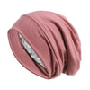 Satin-Lined Turban Sleep Cap & Hijab Inner Bonnet - Soft Knit Beanie Headscarf for Hair Loss
