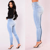 High Waist Skinny Jeans for Women — Stretch Push-Up Pencil Ankle Denim Pants with Pockets