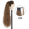 34-Inch (86 cm) Clip-In Synthetic Ponytail Hair Extension — Blonde Wrap-Around Long Straight Hairpiece