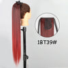 34-Inch (86 cm) Clip-In Synthetic Ponytail Hair Extension — Blonde Wrap-Around Long Straight Hairpiece