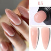 15ml (0.5 fl oz) Quick Extension Gel Nail Polish Nude Milk White Builder Hard Gel Varnish UV/LED
