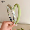1/2/3-Pack Women's Solid & Plaid Fabric Headbands – Spring Summer Sweet Princess Head Hoops