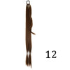 DIY Heat-Resistant Synthetic Boxing Braid Ponytail Extension - Silky Straight 160g (Black/Brown)