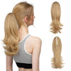 14-Inch (35 cm) Wavy Clip-In Ponytail Extension – Synthetic Claw Clip with Elastic Band, 1 Piece (Blonde/Black)