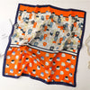 Polyester Satin-Look Square Scarf 70 x 70 cm (27.6 x 27.6 in), Cat Print Headscarf, Neck Wrap, Bandana for Women