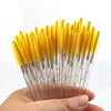 5/25/50-Pack Pink Disposable Eyelash Brushes Crystal Handle Spoolies for Extensions & Mascara