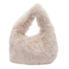 Small Faux Fur Tote for Women - Plush Winter Top-Handle Handbag