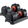 11–55 lb (5–25 kg) Adjustable Dumbbell Set (Pair) — Fast-Adjust Anti-Slip Handle, Space-Saving Home Gym