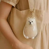 Dog Hair Storage Keychain Pendant Cute Resin Dog Fur Keeper Bag Charm for Car Keys, Couples & Gifts