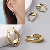 Geometric Metal Hoop Earrings for Women - Gold & Silver Tone Lightweight Everyday Jewelry