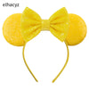 Disney Minnie Sequin Ear Headband with Polka Dot Bow, Girls & Women Party Hairband, Kids DIY Hair Accessory