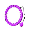 Adjustable 24-Section Smart Fitness Hula Hoop – Detachable Waist Massager with Silent Rollers for Slimming & Home Workout