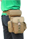 Men's Tactical Waterproof Nylon Waist and Thigh Fanny Pack Adjustable Motorcycle Camera Travel Bag