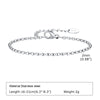 Silver Stainless Steel Chain Bracelet for Women - Layered Stackable Link Bracelet, Fashion Gift