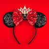 Disney Mickey Mouse Sequin Ears Headband with Bow - Halloween Party Cosplay Hairband for Women & Kids