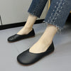 Women's Slip-On PU Loafers Casual Round-Toe Ballet Flats for Nurses Spring/Autumn Plus Size EU 43