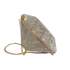 Silver Crystal Evening Clutch Acrylic Rhinestone Handbag for Wedding & Party