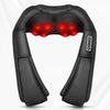 Shiatsu Neck & Shoulder Massager with Heat — 4D Deep Kneading Back Massage Pillow, Portable Battery-Powered Electric Massager