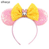 Disney Mickey Mouse Sequin Ears Headband with Bow - Halloween Party Cosplay Hairband for Women & Kids