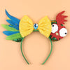 Mickey & Minnie Sequin Ear Headband with Bow – Disney-Inspired Hairband for Women & Kids, Party Cosplay
