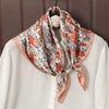 Satin-Look Square Scarf 27.6 x 27.6 in (70 x 70 cm) Cat Print Headscarf, Neck Wrap & Bandana for Women
