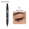 2-in-1 Liquid Eyeliner Pen with Moon Stamp, Waterproof Long-Lasting Black