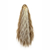 22-Inch (56 cm) Kinky Curly Drawstring Clip-In Ponytail - Long Synthetic High-Temperature Fiber Hair Extension for Women