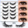 2-Pack Half Strip Lashes – Natural Fluffy Cat-Eye Soft Wispy Faux Mink Winged Elongated Eyelashes