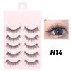 5 Pairs Manga Wispy Strip Lashes Soft Natural Long False Eyelashes for Anime Makeup