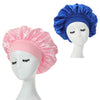 2-Pack Milk Satin Wide-Brim Hair Bonnets for Women – Elastic Band Sleep & Protective Caps