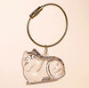 Dog Hair Storage Keychain Pendant Cute Resin Dog Fur Keeper Bag Charm for Car Keys, Couples & Gifts