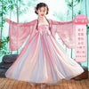 Girls Hanfu Dress Summer Tang Style Kids Cosplay Party Costume Long Princess Outfit