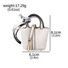 Mini Leather Basket Bag Keychain - Cute Round Pendant Handbag for Bluetooth Earbuds & Small Items