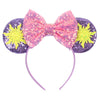 Disney Mickey Mouse Sequin Ears Headband with Bow - Halloween Party Cosplay Hairband for Women & Kids