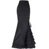 Vintage Gothic High-Waisted Mermaid Fish Tail Long Skirt for Women – Punk Festival & Party Wear