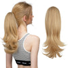 SARLA Clip-In Wavy Ponytail Extension 14 in (35 cm) - Synthetic High-Temp Fiber with Claw Clip & Elastic Band