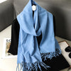 Women's Winter Scarf, Thick Cashmere-Look Pashmina Shawl with Tassels, Windproof Wrap, 175+ cm (69+ in) — 62 Colors