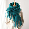 Cashmere-Feel Oversized Tassel Pashmina Shawl – 240 x 38 cm (94 x 15 in) Warm Winter Scarf for Women